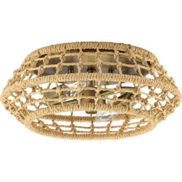 Laila 2-Light Flush Mount in Vintage Brass