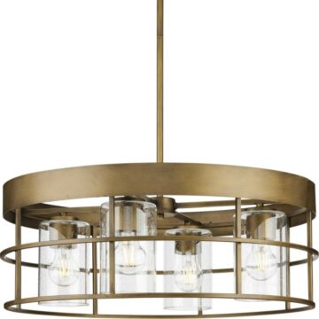 Burgess 4-Light Chandelier in Aged Bronze