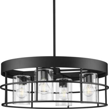 Burgess 4-Light Chandelier in Matte Black