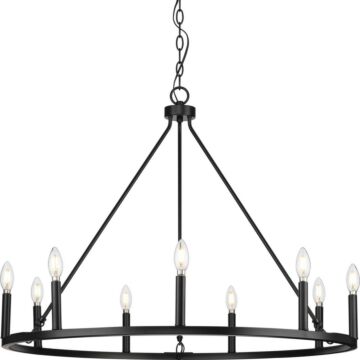 Gilliam 9-Light Chandelier in Matte Black