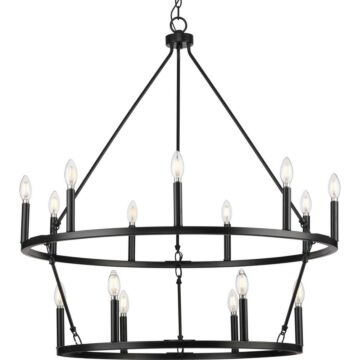 Gilliam 15-Light Chandelier in Matte Black