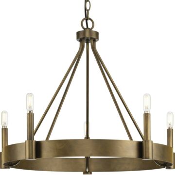 Breckenridge 5-Light Chandelier in Aged Bronze