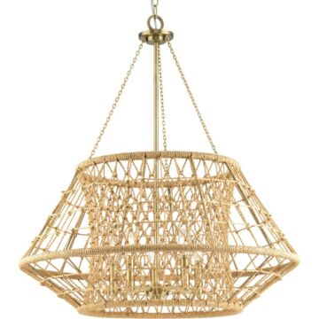 Laila 5-Light Chandelier in Vintage Brass