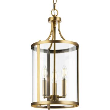 Gilliam 3-Light Hall & Foyer Light in Vintage Brass