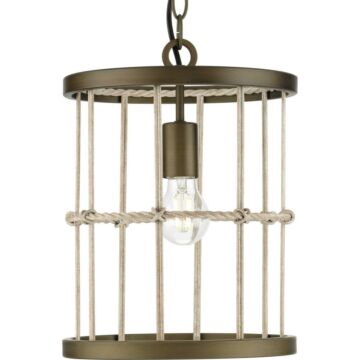 Lattimore 1-Light Pendant in Aged Brass
