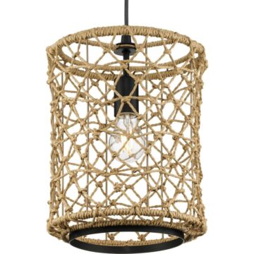 Chandra 1-Light Pendant in Matte Black
