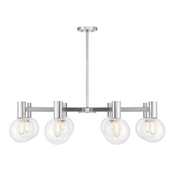 Wright Eight Light Chandelier in Chrome by Savoy House