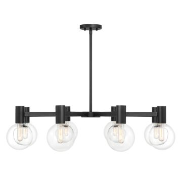 Wright Eight Light Chandelier in Matte Black by Savoy House