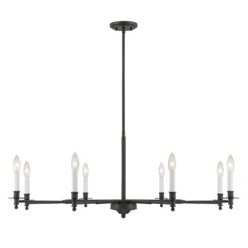 Jasmine 8-Light Chandelier in Matte Black