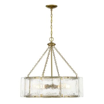 Genry Five Light Pendant in Warm Brass by Savoy House