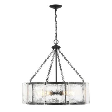 Genry Five Light Pendant in Matte Black by Savoy House