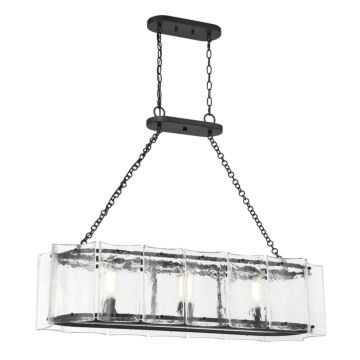 Genry Three Light Linear Chandelier in Matte Black by Savoy House