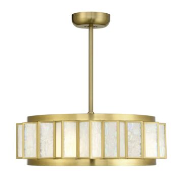 Gideon LED Fan D'Lier in Warm Brass by Savoy House