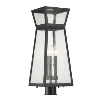 Millford Three Light Outdoor Post Lantern in Matte Black by Savoy House
