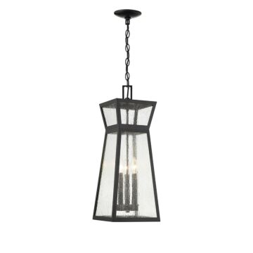 Millford Three Light Outdoor Hanging Lantern in Matte Black by Savoy House