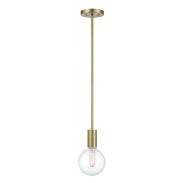 Wright One Light Mini Pendant in Warm Brass by Savoy House