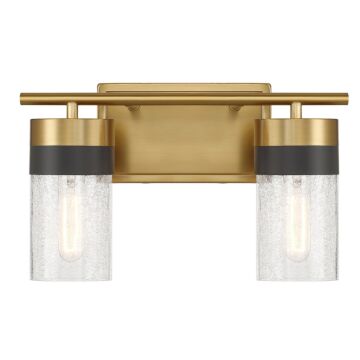 Brickell Two Light Bathroom Vanity in Warm Brass by Savoy House