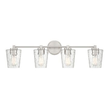 Ballas Four Light Bathroom Vanity in Satin Nickel by Savoy House