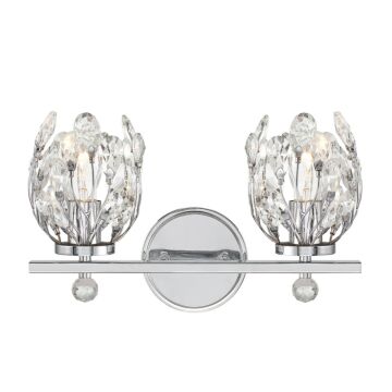 Moreno Two Light Bathroom Vanity in Chrome by Savoy House