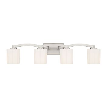 Whitney Four Light Bathroom Vanity in Satin Nickel by Savoy House