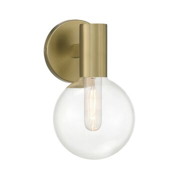 Wright One Light Wall Sconce in Warm Brass by Savoy House