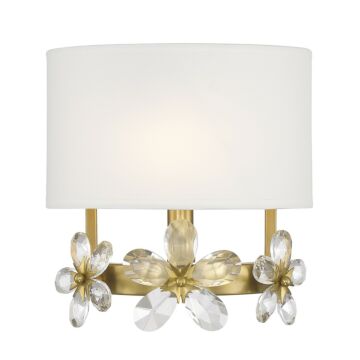 Dahlia One Light Wall Sconce in Warm Brass by Savoy House