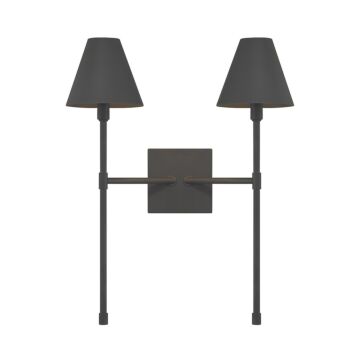 Jefferson Two Light Wall Sconce in Matte Black by Savoy House