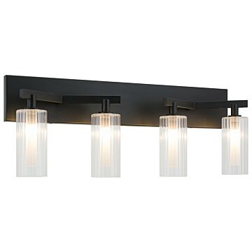 Kristof Four Light Wall Sconce in Black by Matteo Lighting