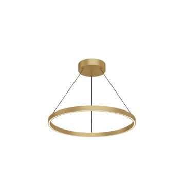 Cerchio LED Pendant in Brushed Gold by Kuzco