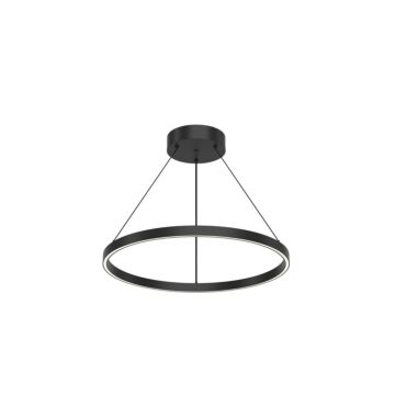 Cerchio LED Pendant in Black by Kuzco