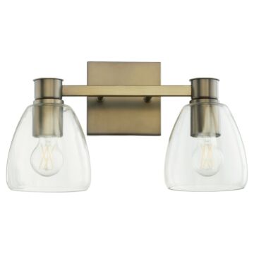 Relo Two Light Vanity in Dark Brass by Quorum International