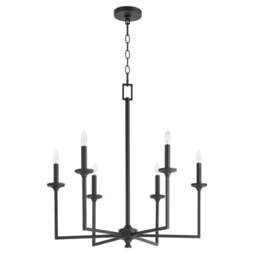Eldorado Six Light Chandelier in Matte Black by Quorum International