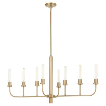 Sheridan Eight Light Chandelier in Aged Brass by Quorum International