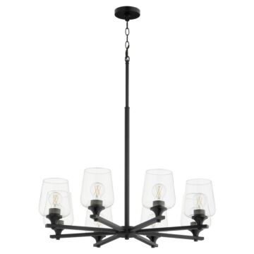 Veno Eight Light Chandelier in Matte Black by Quorum International