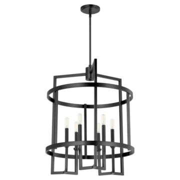 Merrick Six Light Entry in Matte Black by Quorum International