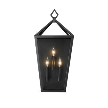 Arnold Three Light Outdoor Wall Sconce in Powder Coat Black by Millennium