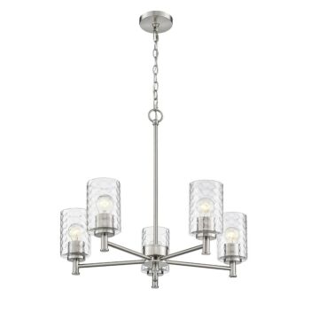 Ashli Five Light Chandelier in Brushed Nickel by Millennium