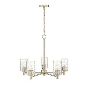 Ashli Five Light Chandelier in Modern Gold by Millennium