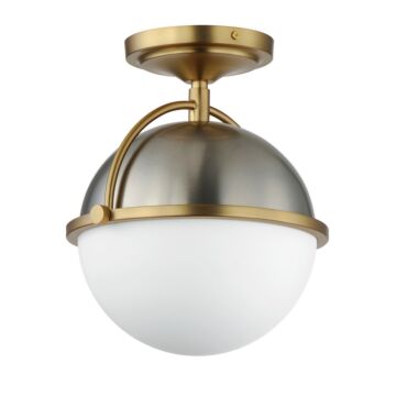 Duke One Light Semi Flush Mount in Satin Nickel   Satin Brass by Maxim