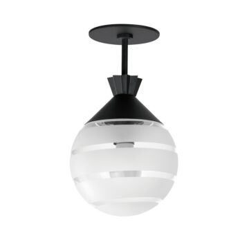 Copacabana One Light Semi Flush Pendant in Black by Maxim