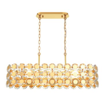 Perrene Chandelier in Gold by Eurofase