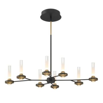 Torcia LED Chandelier in Black and Brass by Eurofase
