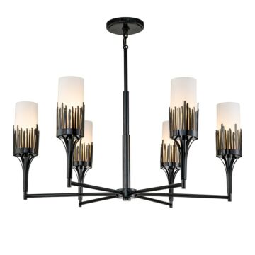 Sawgrass 6-Light Chandelier in Matte Black