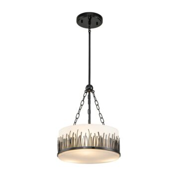 Sawgrass 2-Light Pendant in Laquered Black