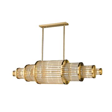 Waldorf LED Chandelier in Aged Brass by Avenue Lighting