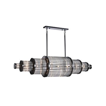 Waldorf LED Chandelier in Polished Gunmetal by Avenue Lighting