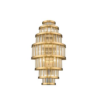 Waldorf LED Wall Sconce in Aged Brass by Avenue Lighting