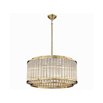 Waldorf  Chandelier in Aged Brass by Avenue Lighting