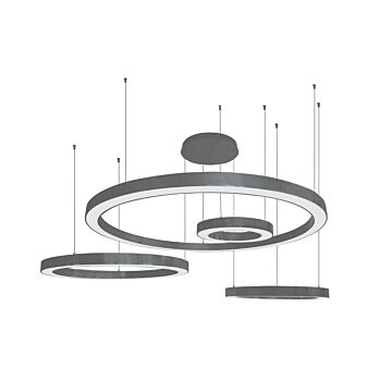 Aria LED Chandelier in Polished Black Gunmetal Chrome by Avenue Lighting