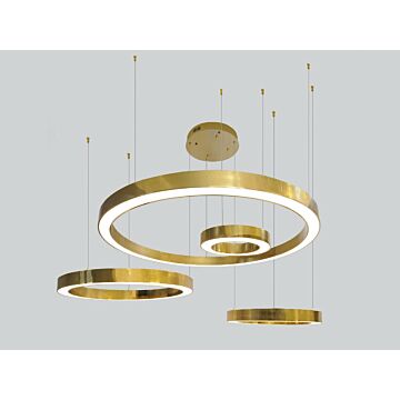 Aria LED Chandelier in Polished Brass by Avenue Lighting